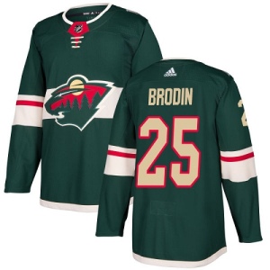 Youth Jonas Brodin Minnesota Wild Authentic Home Jersey - Green