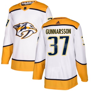 Youth Jonas Gunnarsson Nashville Predators Authentic Away Jersey - White