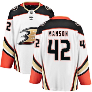 Youth Josh Manson Anaheim Ducks Authentic Away Jersey - White