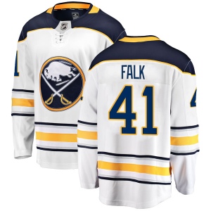 Youth Justin Falk Buffalo Sabres Breakaway Away Jersey - White