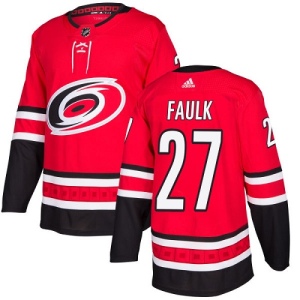 Youth Justin Faulk Carolina Hurricanes Authentic Home Jersey - Red