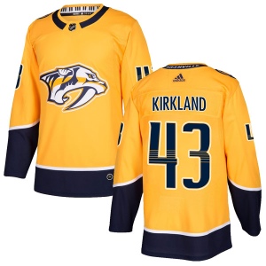 Youth Justin Kirkland Nashville Predators Authentic Home Jersey - Gold