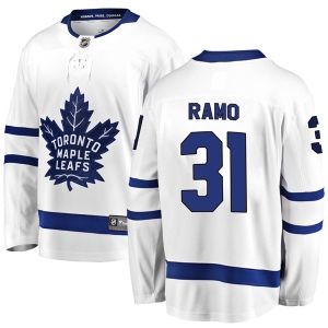 Youth Karri Ramo Toronto Maple Leafs Breakaway Away Jersey - White