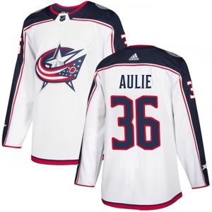 Youth Keith Aulie Columbus Blue Jackets Authentic Away Jersey - White