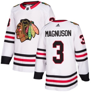 Youth Keith Magnuson Chicago Blackhawks Authentic Away Jersey - White