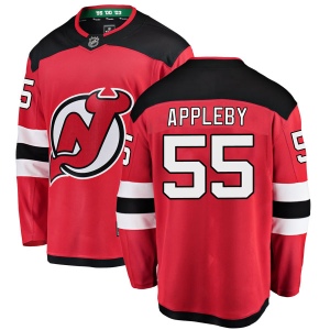 Youth Ken Appleby New Jersey Devils Breakaway Home Jersey - Red