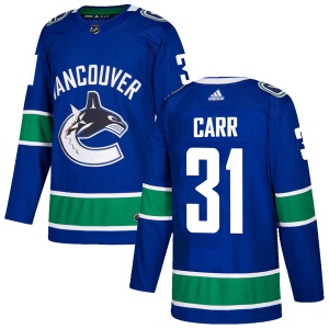 Youth Kevin Carr Vancouver Canucks Authentic Home Jersey - Blue