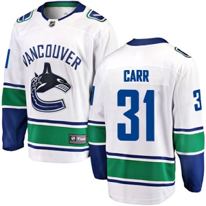 Youth Kevin Carr Vancouver Canucks Breakaway Away Jersey - White