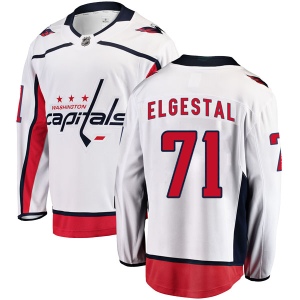 Youth Kevin Elgestal Washington Capitals Breakaway Away Jersey - White