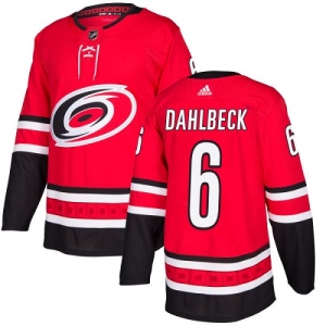 Youth Klas Dahlbeck Carolina Hurricanes Authentic Home Jersey - Red