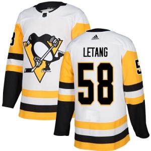 Youth Kris Letang Pittsburgh Penguins Authentic Away Jersey - White