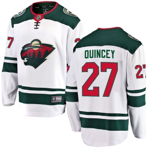 Youth Kyle Quincey Minnesota Wild Breakaway Away Jersey - White