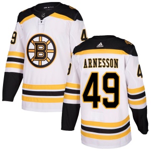 Youth Linus Arnesson Boston Bruins Authentic Away Jersey - White