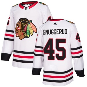 Youth Luc Snuggerud Chicago Blackhawks Authentic Away Jersey - White