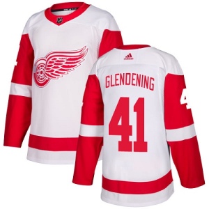 Youth Luke Glendening Detroit Red Wings Authentic Away Jersey - White