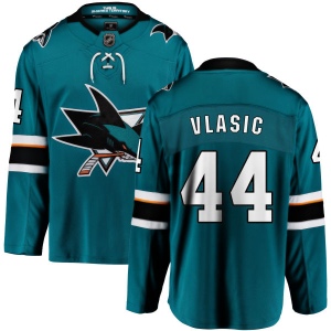 Youth Marc-Edouard Vlasic San Jose Sharks Home Breakaway Jersey - Teal