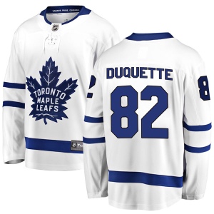 Youth Marc-Olivier Duquette Toronto Maple Leafs Breakaway Away Jersey - White