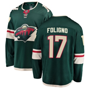 Youth Marcus Foligno Minnesota Wild Breakaway Home Jersey - Green