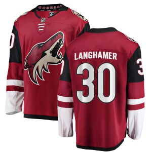 Youth Marek Langhamer Arizona Coyotes Authentic Home Jersey - Red