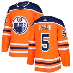 Youth Mark Fayne Edmonton Oilers Authentic Home Jersey - Orange