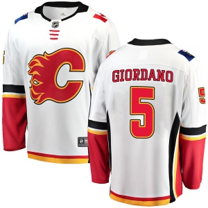 Youth Mark Giordano Calgary Flames Breakaway Away Jersey - White