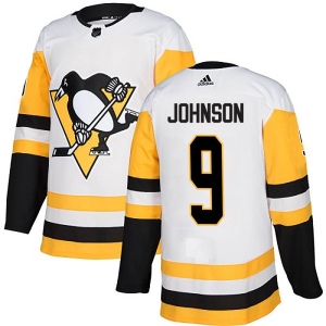 Youth Mark Johnson Pittsburgh Penguins Authentic Away Jersey - White