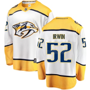 Youth Matt Irwin Nashville Predators Breakaway Away Jersey - White