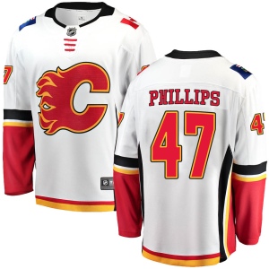 Youth Matthew Phillips Calgary Flames Breakaway Away Jersey - White