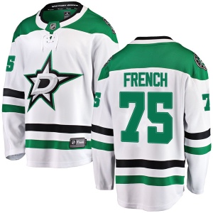 Youth Max French Dallas Stars Breakaway Away Jersey - White