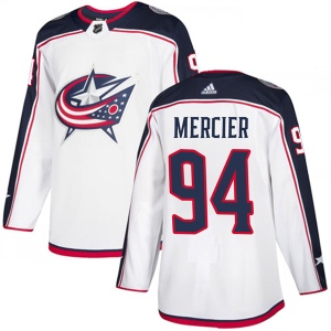 Youth Medric Mercier Columbus Blue Jackets Authentic Away Jersey - White