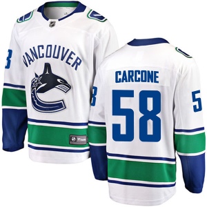 Youth Michael Carcone Vancouver Canucks Breakaway Away Jersey - White