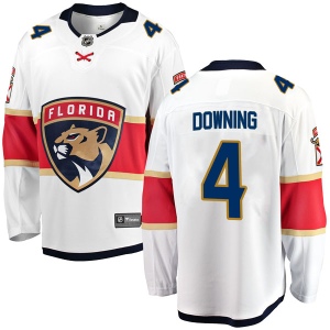 Youth Michael Downing Florida Panthers Breakaway Away Jersey - White