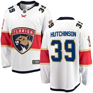 Youth Michael Hutchinson Florida Panthers Breakaway Away Jersey - White