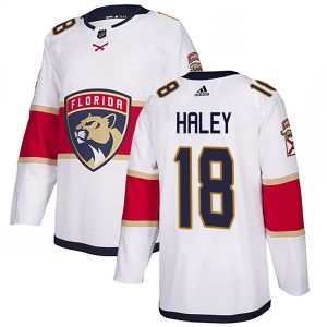 Youth Micheal Haley Florida Panthers Authentic Away Jersey - White