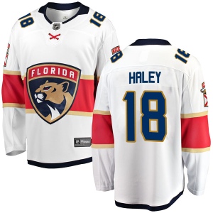 Youth Micheal Haley Florida Panthers Breakaway Away Jersey - White