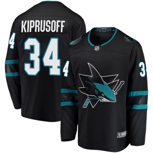 Youth Miikka Kiprusoff San Jose Sharks Breakaway Alternate Jersey - Black