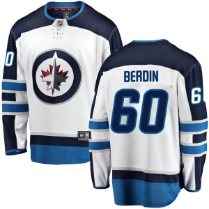 Youth Mikhail Berdin Winnipeg Jets Breakaway Away Jersey - White