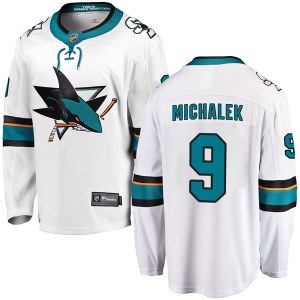 Youth Milan Michalek San Jose Sharks Breakaway Away Jersey - White