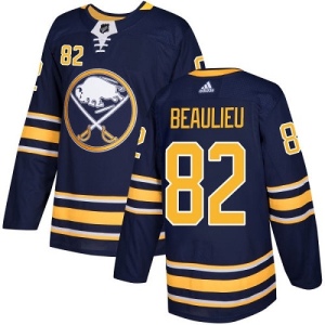 Youth Nathan Beaulieu Buffalo Sabres Authentic Home Jersey - Navy Blue