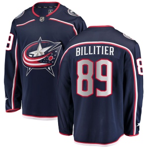 Youth Nathan Billitier Columbus Blue Jackets Breakaway Home Jersey - Navy