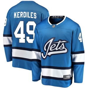 Youth Nic Kerdiles Winnipeg Jets Breakaway Alternate Jersey - Blue