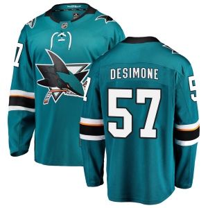 Youth Nick DeSimone San Jose Sharks Breakaway Home Jersey - Teal