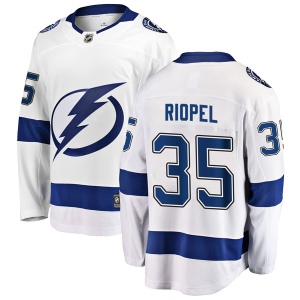 Youth Nick Riopel Tampa Bay Lightning Breakaway Away Jersey - White