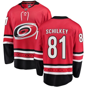 Youth Nick Schilkey Carolina Hurricanes Breakaway Home Jersey - Red