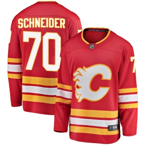 Youth Nick Schneider Calgary Flames Breakaway Alternate Jersey - Red