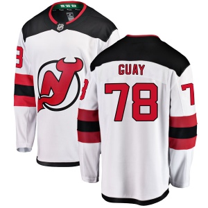 Youth Nicolas Guay New Jersey Devils Breakaway Away Jersey - White