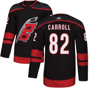 Youth Noah Carroll Carolina Hurricanes Authentic Alternate Jersey - Black