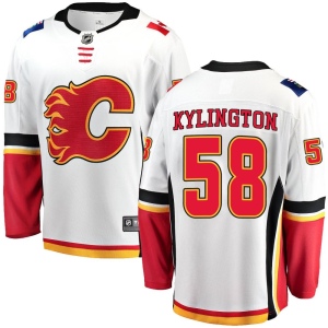 Youth Oliver Kylington Calgary Flames Breakaway Away Jersey - White