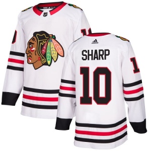 Youth Patrick Sharp Chicago Blackhawks Authentic Away Jersey - White