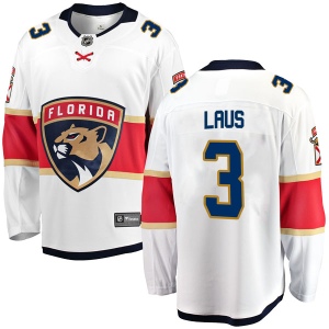 Youth Paul Laus Florida Panthers Breakaway Away Jersey - White